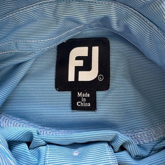 Footjoy FJ Men’s Blue Polo Shirt - Large - Picture 6 of 9